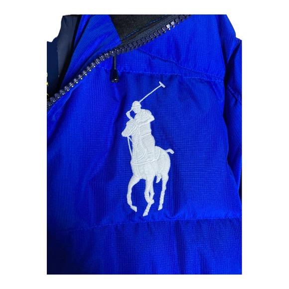 Polo Ralph Lauren Blue Big Pony Down Puffer Coat - Med - Picture 5 of 13